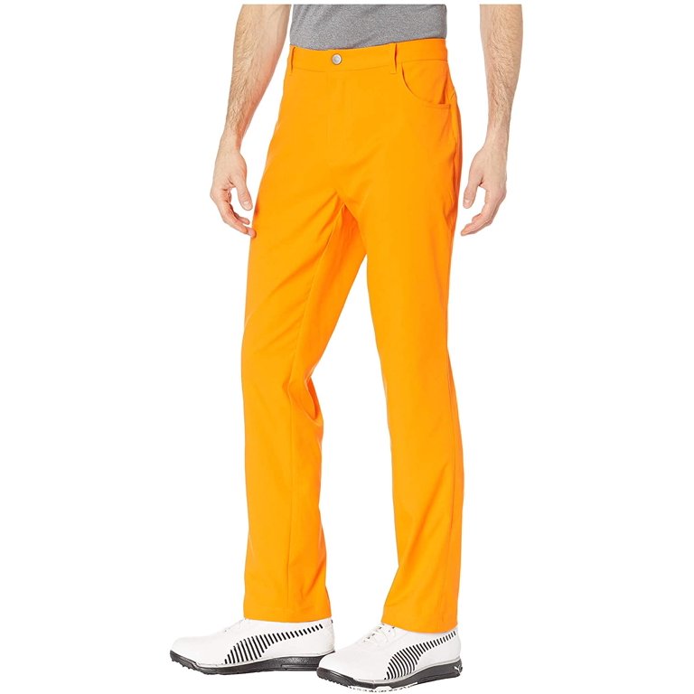 orange golf pants puma