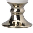 thumbnail image 2 of Ceramic Vase with Flared Top and Pedestal Base, Large, White and Gold, 2 of 4