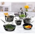 thumbnail image 2 of Granitestone Diamond Platinum 10 Piece Ultra Nonstick Mineral Infused Hammered Durable Easy Clean Pots and Pans Cookware Set, 2 of 3