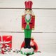 thumbnail image 4 of Soldado Cascanueces de Papá Noel, adornos artesanales de plástico navideños en el interior, molde de soplado, decoraciones navideñas, 4 of 4