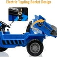 thumbnail image 2 of OUYAWEI 12V Ride on Dump Truck, Ride on Car with Electric Dump Bed, Remote Control and Extra Shovel,Construction Vehicle with USB, MP3, Music Player, Battery Indicator,Blue, 2 of 8