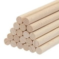 thumbnail image 1 of Uxcell 20Pcs Varillas de Madera Redondas para Manualidades DIY 4"x0.28", 1 of 7
