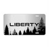 Jeep Liberty Forrest Sillhouette Graphic Brush Special Aluminum Metal License Plate