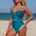 thumbnail image 2 of Tsesme One Piece Swimsuit for Women 2026 Cutout Push up Bathing Suit Halter Slimming Monokini Swimwear, 2 of 7