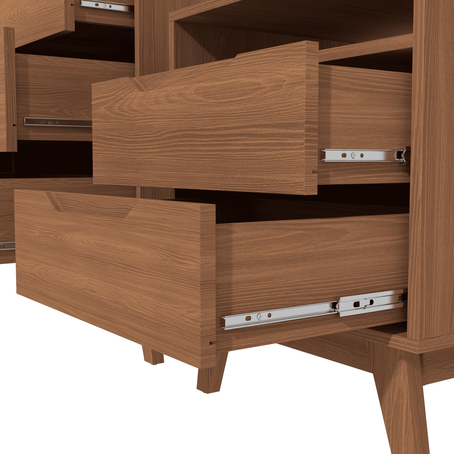 Kappesberg Bedroom Furniture Set with 6-Drawer Dresser and 2-Drawer Nightstand Golden Oak – Modern Storage Combo