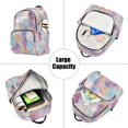thumbnail image 5 of FORMRS Mini Backpack Purse for Women Quilted Travel Daypack Casual Shoulder Bag, Watercolor Marble Pattern, 5 of 7