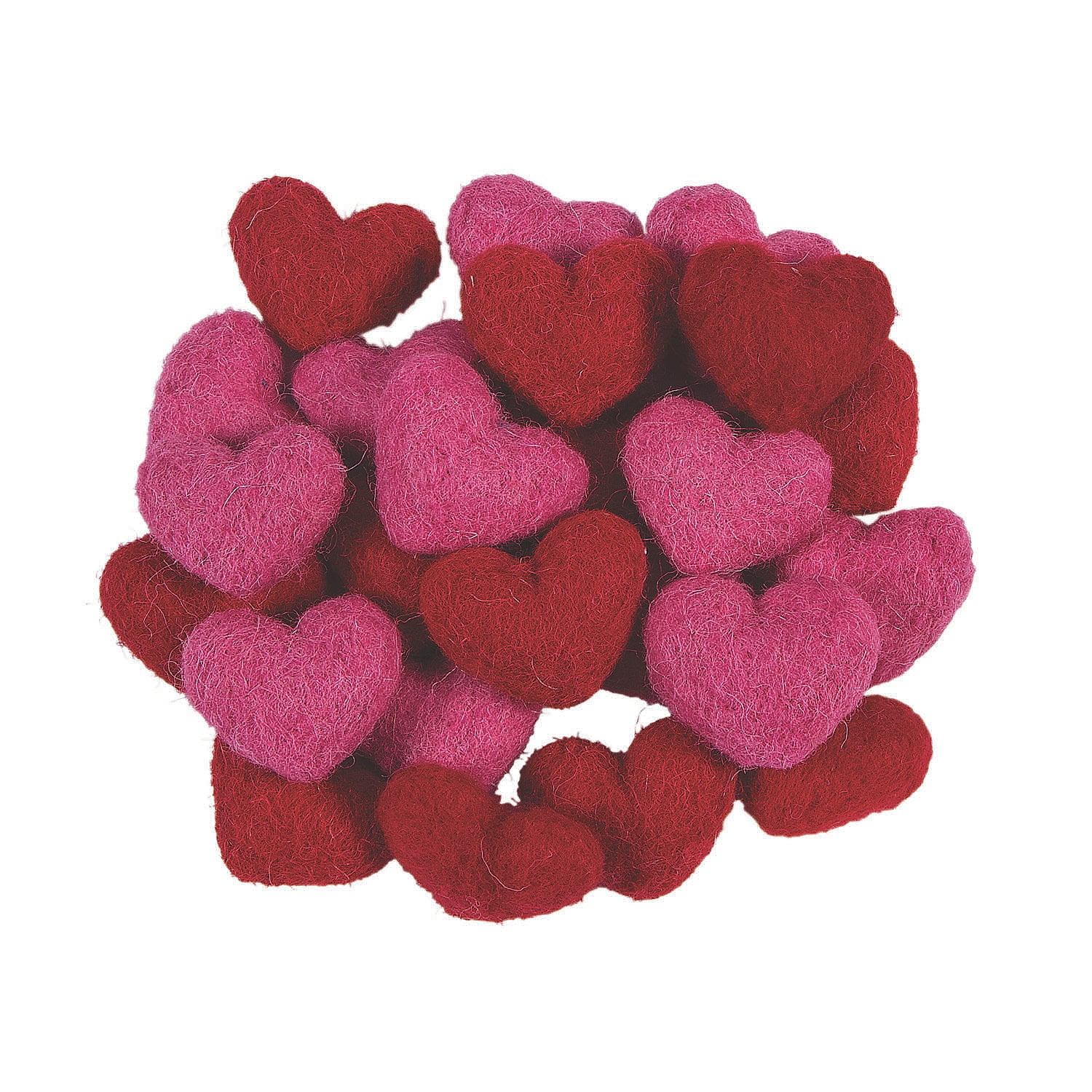 Wool Felt Valentine Hearts (24Pc) Craft Supplies 24 Pieces