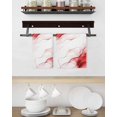 thumbnail image 3 of Marble Red Kitchen Dish Towels for Drying Dishes Set of 2, Gold White Modern Gradient Ocean Wavy Ripple Waffle Weave Microfiber Hand Tea Bathroom Towels Quick Dry & Absorbent Towel 15.7x23.6, 3 of 7