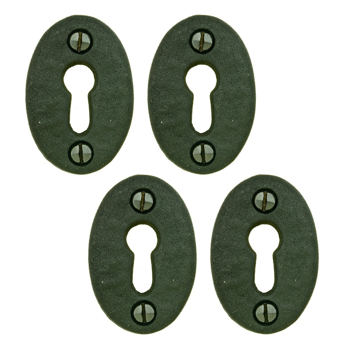 Covered Keyhole Escutcheon Lock Cover Plate & Screws 