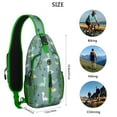 thumbnail image 4 of Dino Pattern Sling Backpack – Funny Cartoon Dinosaur World Purse – Cute Colorful Shoulder Bag Gift for Men and Dino Fans, 4 of 4