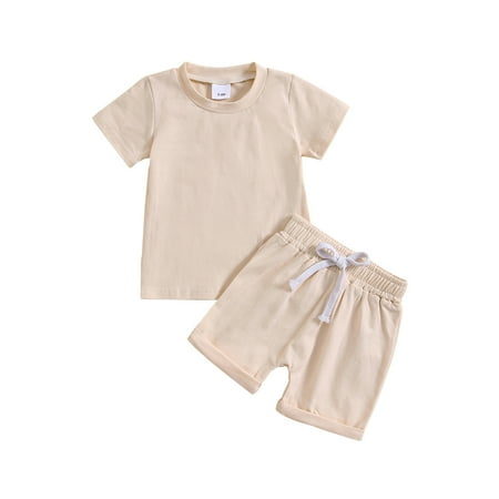 

WUXIAN Toddler Boys Short Sleeve Printed T-Shirts Tops Shorts Child Kids 2PC Set Outfits Clothes Baby Trendy Dailywear