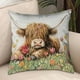 thumbnail image 4 of Herunwer Highland Cow Throw Pillow Covers Decorative Throw Pillows Cow Decor for Bedroom Decor Highland Cow Bedding Soft Flannel Fluffy Couch Pillow Covers, 4 of 6
