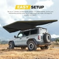 thumbnail image 4 of BUNKER INDUST 180-Degree Free-Standing Vehicle Awning with 3-Color LED Light - Driver-Side Weatherproof Overland Awning for SUV/Van/Truck/Camper, 4 of 9