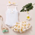 thumbnail image 3 of Vedolay Short Set For Girl Casual 2pcs Toddler Girl Clothes T-Shirt Dress+Shorts Baby Girls Outfits Set,White 9-12 Months, 3 of 4