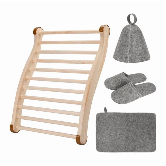 Sauna Backrest Sauna Wooden Comfortable S-Shape Design Sauna Chair - Sauna Accessories for Any or Infrared Sauna