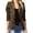 Brown, variant on Lady Blazer Leopard Print Turn-down Collar Single-breasted Slim Suit Coat for Work