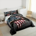 thumbnail image 3 of Castle Fairy 3-Piece Full Size Comforter Set - Gamer USA Flag Retro Video Game Print, 3 of 8