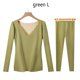 thumbnail image 2 of Minnieouse Ropa interior térmica femenina, ropa de manga larga, traje, pijama, camisa cálida, pantalones, accesorios para pantalones de fibra acrílica Ropa interior Verde L Minnieouse AP013575-03, 2 of 6