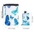 thumbnail image 5 of PhooArto Large Barrel Drawstring Makeup Bag, Watercolor Butterflies Silhouette Travel Cosmetic Bag Portable Make Up Organizer Bag, 5 of 6
