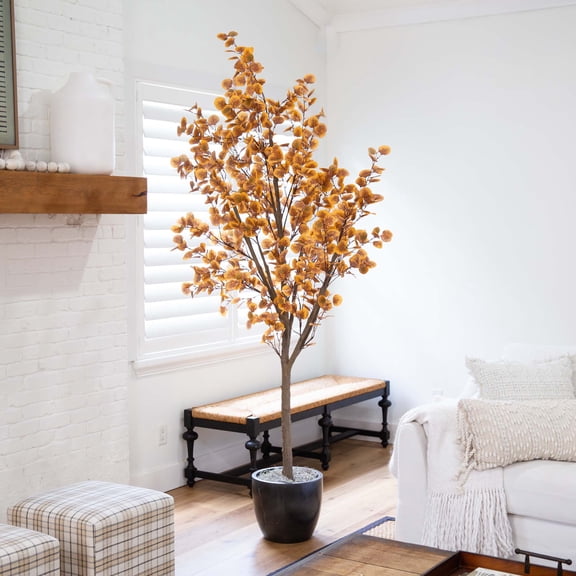 Nearly Natural Eucalyptus Potted Artificial Tree - 8' - Unlit