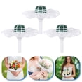 thumbnail image 6 of Wakauto 3 Set Foam Floral Handle Bouquet Holder with Lace Flower Bridal Bouquet Handle for Flower Arrangement Bouquet Supplies White, 6 of 6