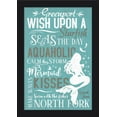 thumbnail image 1 of Greenport, New York - Mermaid Typography - Lantern Press Artwork (12x18 Giclee Art Print, Gallery Framed, Black Wood), 1 of 1