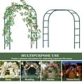 thumbnail image 2 of NS 7.9Ft Metal Garden Arch Army Green Garden Arbor for Climbing Plant Outdoor Wedding Party, 2 of 9