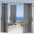 thumbnail image 2 of Outdoor Decor No Se'em Grommet Curtain Panel Window Dressing 50 x 84 in Black, 2 of 5