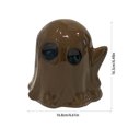 thumbnail image 3 of Fiudx Caja de Pañuelos de Cerámica, Diseño de Fantasma, Decoración Artística de Escritorio, Almacenamiento para Sala de Estar, Decoración de Halloween o Navidad, Color Blanco o Café, Tamaño 16,8 X 16, 3 of 6