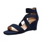 thumbnail image 1 of Sandalia DREAM PAIRS INNIS-1 Cuña Azul Marino Tacón 6.5 cm Talla 8, 1 of 6