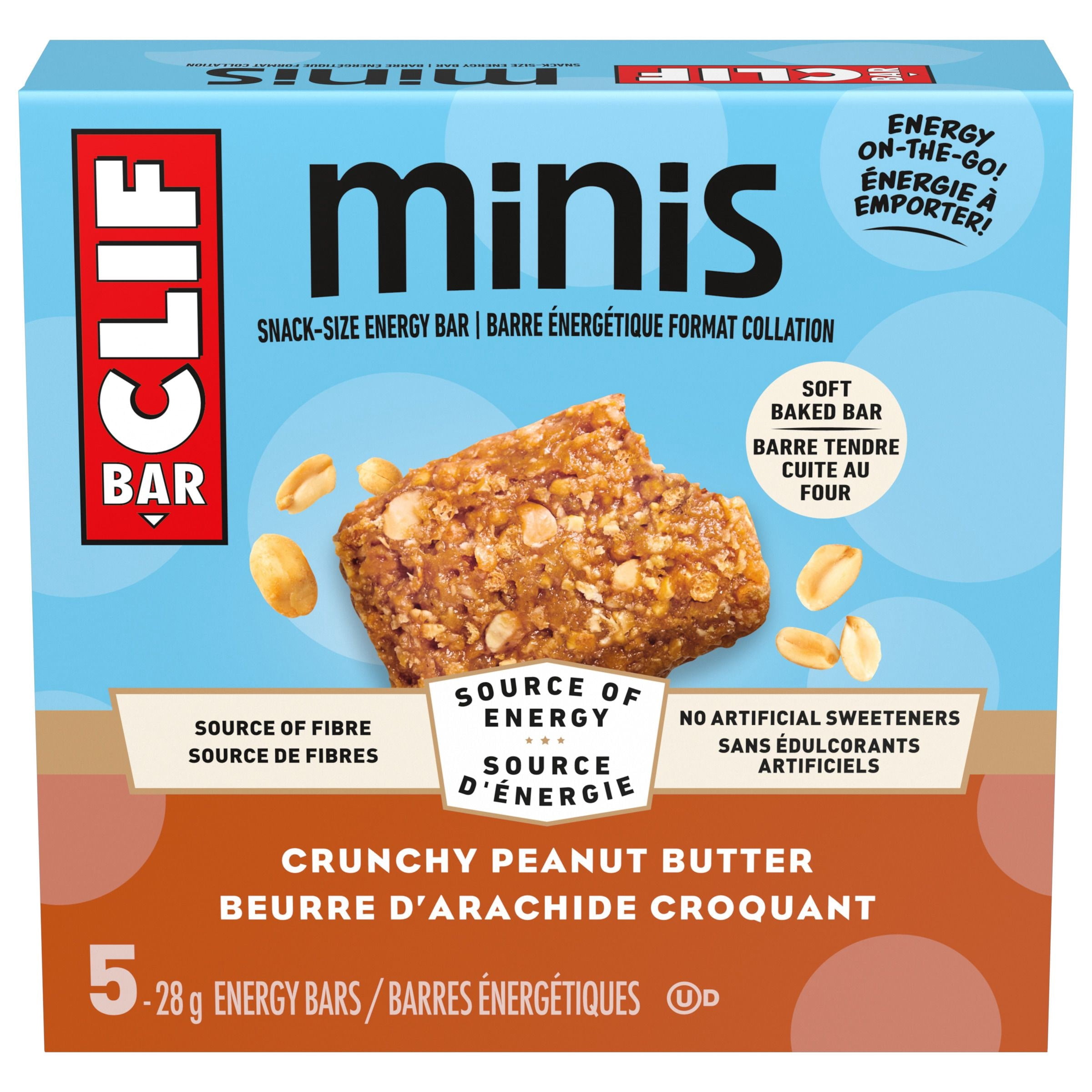 CLIF BAR Minis, Snack-Size Energy Bars, Crunchy Peanut Butter, Source ...