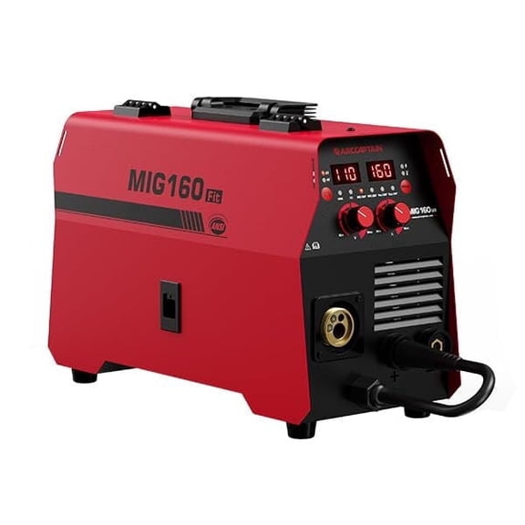 ARCCAPTAIN MIG Welder 160A, 110V 220V, Flux Core MIG/GAS MIG/Lift TIG Welding/Stick 4 in 1 Welding Machine,Synergic Control, Digital MCU