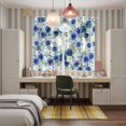 thumbnail image 4 of Navy Blue Roses Kitchen Curtains Window Panels, Spring Floral Elegant Pastoral Botanical Insulated Window Treatment Curtain, Grommet Curtains for Bedroom/Living Room/Bathroom, 2 Piece 52"Wx84"L, 4 of 8