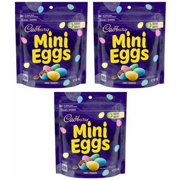 Cadbury Mini Eggs, Chocolatey Candy Eggs, 151g (3 Pack)