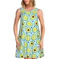 thumbnail image 1 of Daiia Robes pour Femmes à Imprimé Avocat et Cœurs 2025 Robes Tendance à Manches Courtes Robes Décontractées Amples et Fluides Maxi Robes de Soleil, 1 of 7