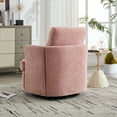 thumbnail image 6 of Nmkwnr Swivel Accent Chair with Metal Base, Upholstered Armchair for Living Room, Bedroom, Office, Pink, 6 of 8