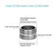 thumbnail image 1 of Faucet Adapter 22 Turn 16 18 20 22 24 26 28 30 32mm Internal and External Fine Tooth Faucet Conversion Thread Accessories, 1 of 5