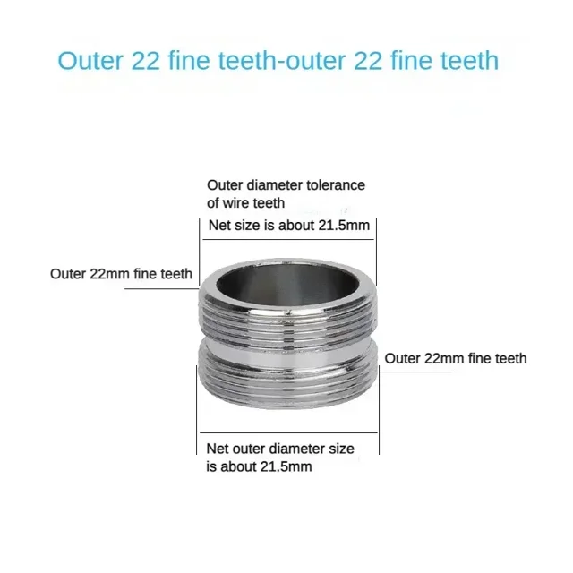 Faucet Adapter 22 Turn 16 18 20 22 24 26 28 30 32mm Internal and External Fine Tooth Faucet Conversion Thread Accessories