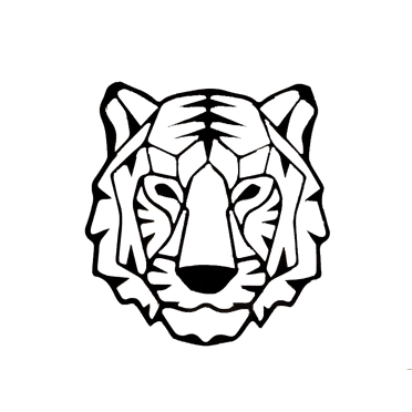 Geometric Tiger - Metal Wall Art