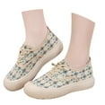 thumbnail image 2 of XIMIN Women's Printed Wide Toe Box Shoes New Soft-Soled Lightweight Casual Canvas lace-up Breathable One-Pedal Cloth Shoes Fashion Sneakers, 2 of 7