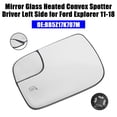 thumbnail image 3 of Mirror Glass Heated Convex Spotter Driver Left Side for Ford Explorer 11-18, 3 of 15