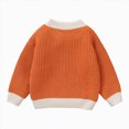 thumbnail image 4 of NOLDARES Toddler Baby Halloween Outfit Boy Girl Pumpkin Sweaters Crewneck Pullover Sweater Long Sleeve Sweater Fall Clothes,A140-Orange, 4 of 7