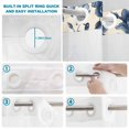 thumbnail image 4 of No Hook Shower Curtain, Navy Blue Floral Shower Curtains for Bathroom with See Through Top Window, Spring Vintage Blossom Botanical Waterproof & Washable Bath Curtain Stand Up Stall 36"x72", 4 of 9