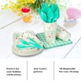WhizMax 117Pcs Easter Disposable Dinnerware, Easter Disposable Paper