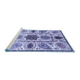 thumbnail image 2 of Ahgly Company Machine Washable Indoor Rectangle Oriental Blue Modern Area Rugs, 7' x 10', 2 of 4