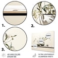 thumbnail image 3 of Designart "Zen Spa plans relaxing toiletries In Green and White"Toiletries Metal Wall Art Green Glam Office Room Wall Art, 3 of 6