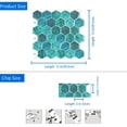thumbnail image 4 of DEWOO 10-Sheet Hexagon Peel and Stick Backsplash for Kitchen,Premium 3D Self Adhesive Wall Tiles, Large Stick on Tiles for Kitchen, Bathroom, Car Camper(Blue,12"×12"), 4 of 11