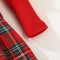 thumbnail image 6 of Fgnfyis Toddler Girl Dresses Christmas Plaid Print Bow Ribbed Long Sleeve Holiday Party Outfit Headband Set Girl Dresses 6-9 Months, 6 of 8