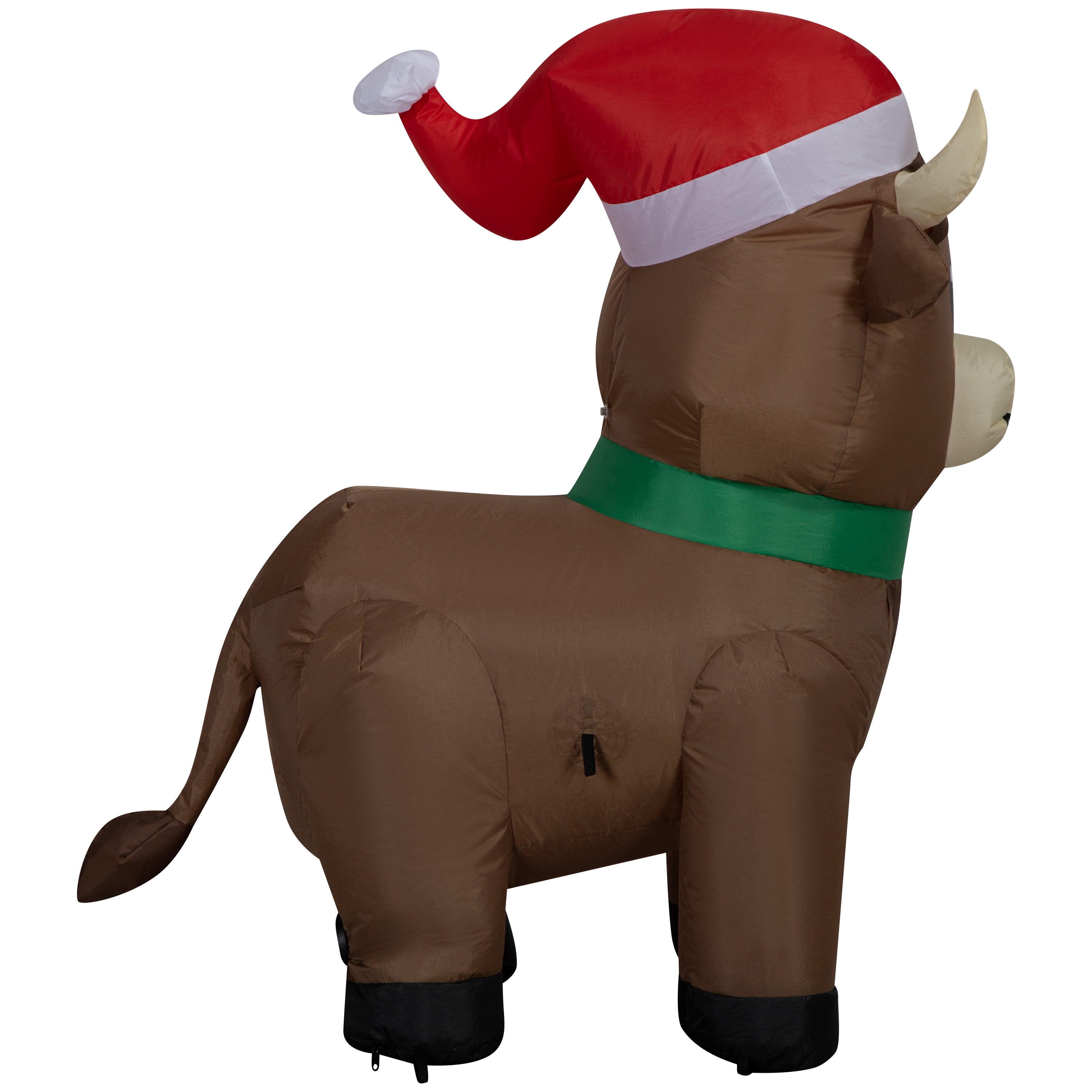 3.5 ft Highlander Cow Christmas Airblown Yard Inflatable, Multicolor, by Holiday Time