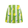thumbnail image 6 of Garronmavis Golf Ball High Waisted Athletic Shorts Women oing Out Skirt with Pocket with Shorts Underneath Green and White Stripes Casual Travel Vacation Skirt, Size 2XL, 6 of 6